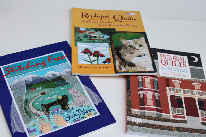 photo of quilting books lot, pictorial quilts custom needle art pictures from photos  #1