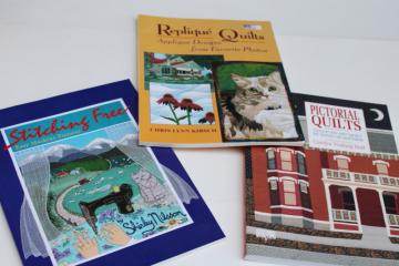 quilting books lot, pictorial quilts custom needle art pictures from photos 