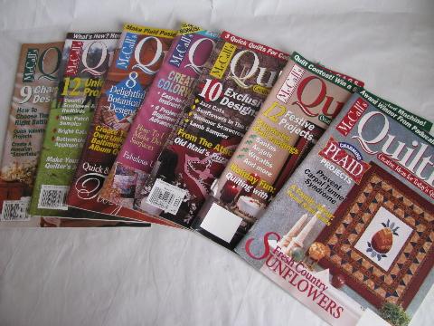 photo of quilting magazines w/ quilt patterns & color photos, back issues lot #4