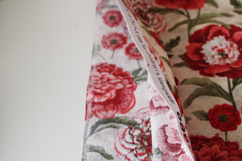 photo of quilting weight Springs cotton print fabric French Rooster Flower Stems vintage botanical floral #3