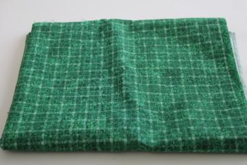 catalog photo of quilting weight cotton fabric, clover & kelly green checked plaid print