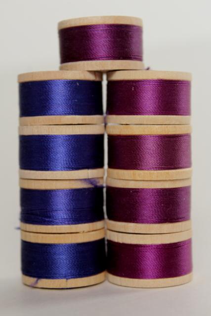 photo of rainbow jewel colors antique vintage pure silk buttonhole twist embroidery sewing thread lot #6