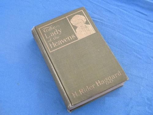 photo of rare 1st edition The Lady of the Heavens H Ridder Haggard gilt binding #1