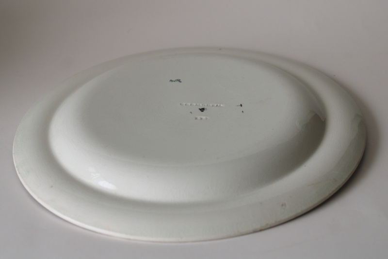 photo of rare aesthetic antique Wedgwood china plate, dragonfly insect & water lilies art nouveau vintage  #5