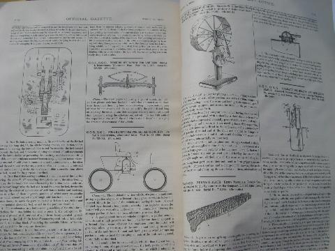 photo of rare antique 1900 illustrated issue of US Patent Office Gazette w/drawings/engravings #4