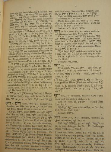 photo of rare antique German to Hebrew/Aramaic handbook/dictionary bible study #6