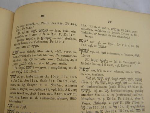 photo of rare antique German to Hebrew/Aramaic handbook/dictionary bible study #8