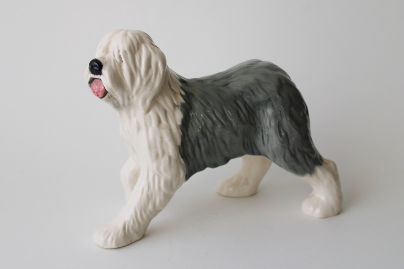 photo of rare large china dog figurine, vintage Royal Doulton Old English Sheepdog #1