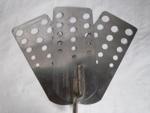 photo of rare old flip three-way spatula, vintage kitchenware pancake turner, 1930s NYC #3