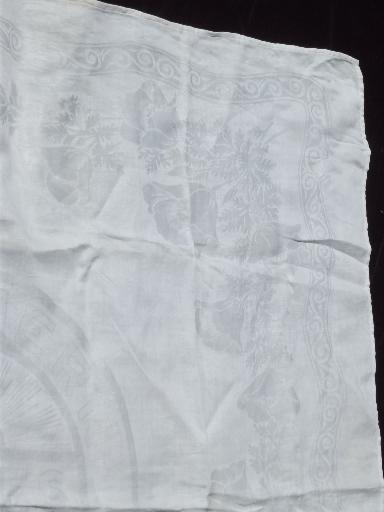 photo of rare old railroad dining car tablecloth, Southern Pacific train line #3