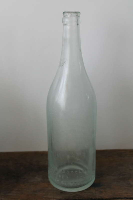 photo of rare prohibition vintage embossed glass Cherry Sparkle soda bottle South Milwaukee brewery  #5