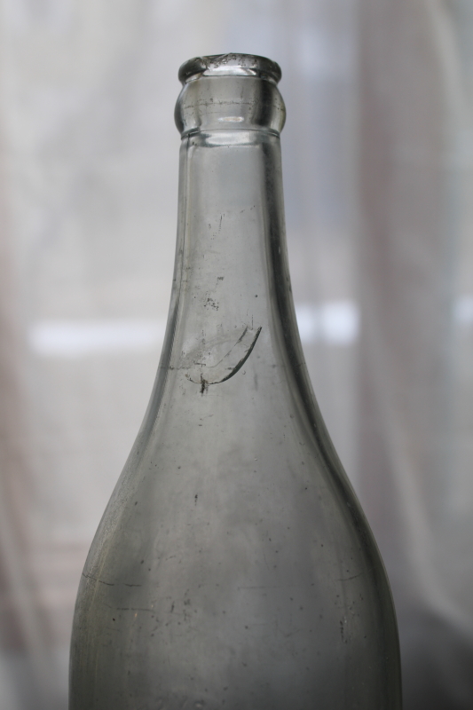 photo of rare prohibition vintage embossed glass Cherry Sparkle soda bottle South Milwaukee brewery  #6