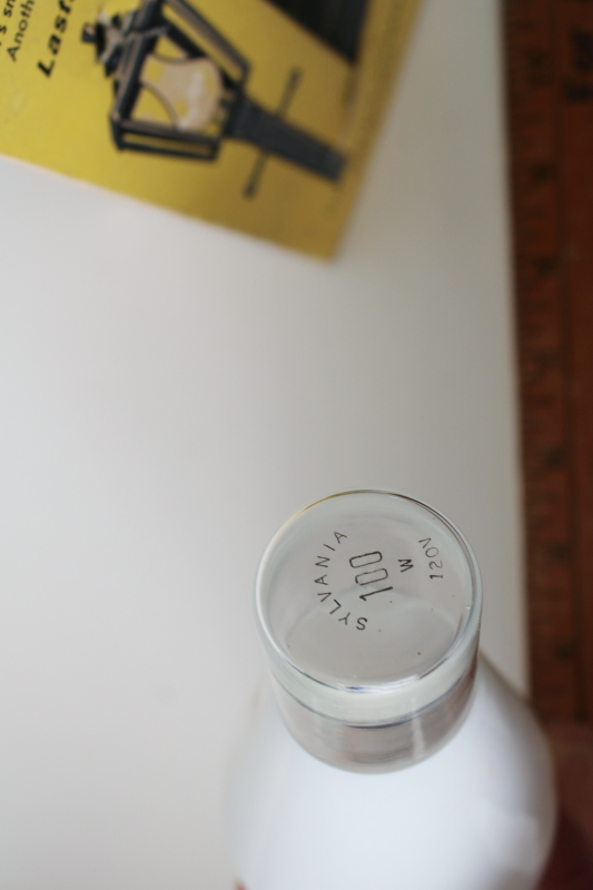 photo of rare specialty light bulb vintage Sylvania chimney lamp standard Edison socket working bulb in package #3