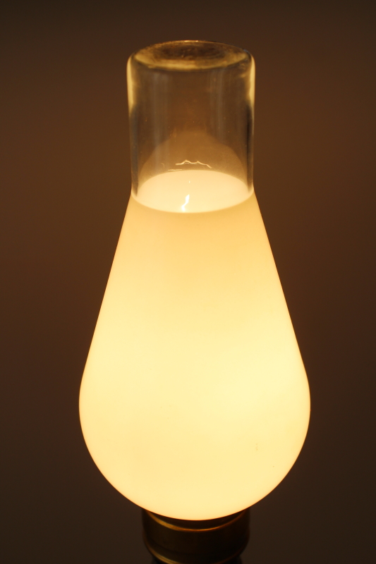 photo of rare specialty light bulb vintage Sylvania chimney lamp standard Edison socket working bulb in package #8