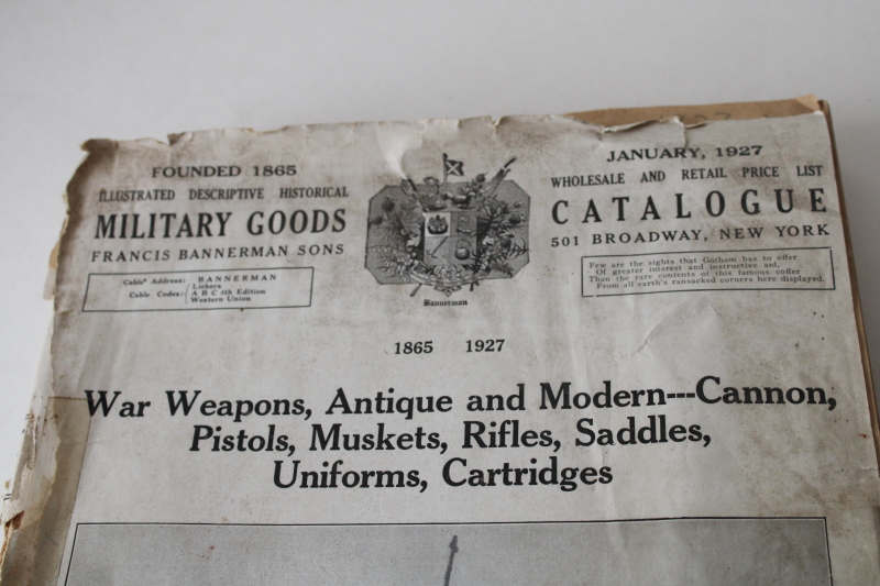 photo of rare true vintage Bannerman Military Goods catalog, surplus historical reproductions antique swords guns uniforms #5