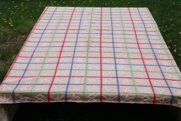 rare vintage Bates bedspread cattle brands western cowboy ranch style cotton bedspread 50s MCM 