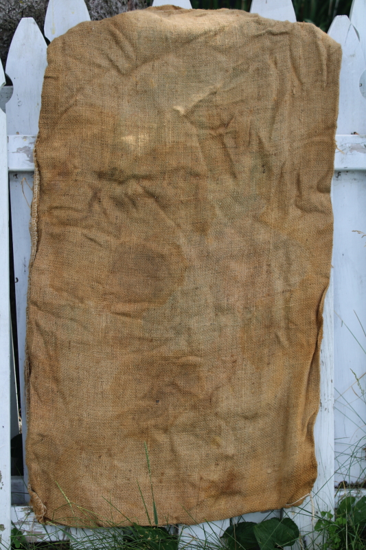 photo of rare vintage Dekalb Molasses Feed print logo graphics burlap sack, farm grain bag #5