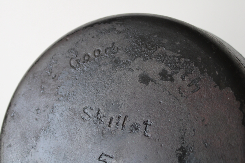 photo of rare vintage Griswold cast iron Good Health Skillet 5 numbered 655, 7 3/4 diameter frying pan  #15