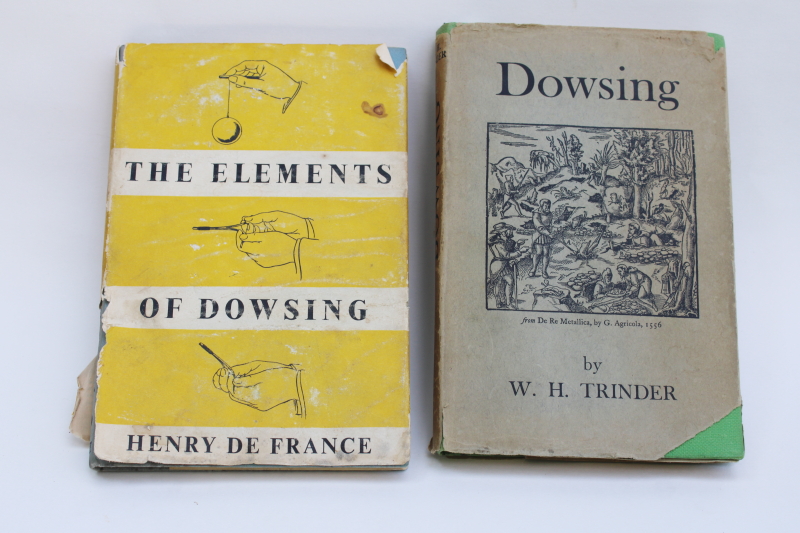 photo of rare vintage books W H Trinder, Henry de France Elements of Dowsing  #1