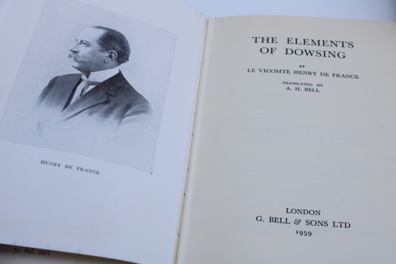 photo of rare vintage books W H Trinder, Henry de France Elements of Dowsing #3