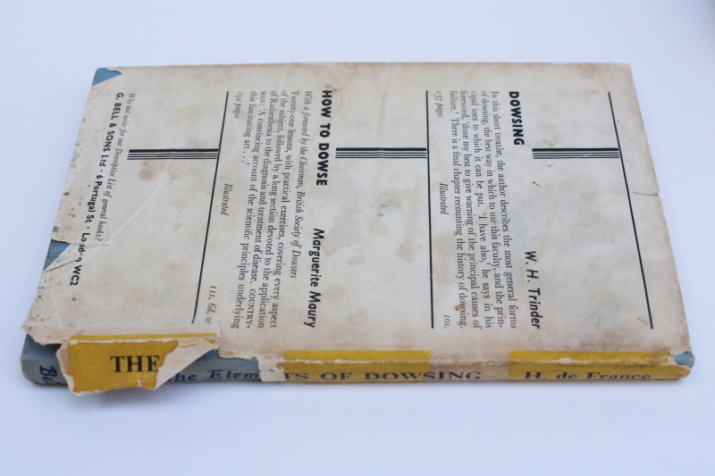 photo of rare vintage books W H Trinder, Henry de France Elements of Dowsing #4