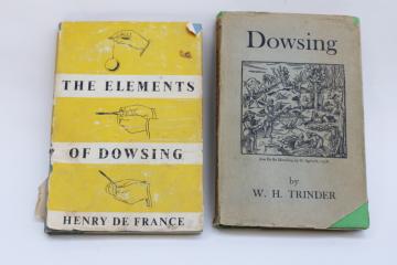catalog photo of rare vintage books W H Trinder, Henry de France Elements of Dowsing 