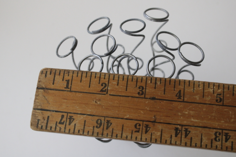 photo of rare vintage wire flower frog, spiral coil twisted wire loop flower holders w/ green base #3