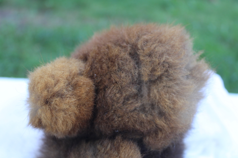 photo of real fur soft fluffy brown koala bear New Zealand Opossum label stuffed animal #2