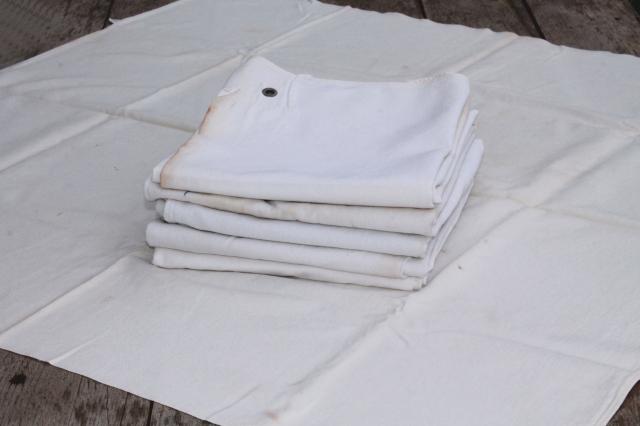 photo of restaurant quality huge heavy cotton kitchen towels / aprons, vintage dish towels #1