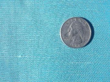 catalog photo of retro 60s vintage poly fabric, sheer aqua blue solid color