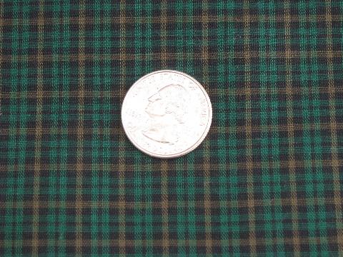 photo of retro 60s-70s cotton and blend plaid fabric lot, vintage plaids and tartan #5