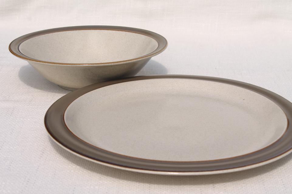 photo of retro 70s vintage Autumn Wheat Japan stoneware pottery Sears dinnerware set for 8 #10