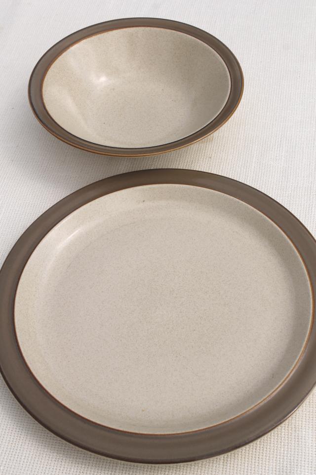 photo of retro 70s vintage Autumn Wheat Japan stoneware pottery Sears dinnerware set for 8 #11
