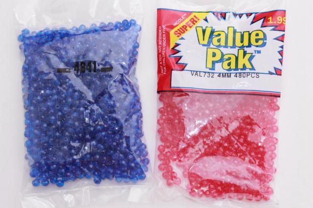 photo of retro colored plastic beads for beading crafts or Christmas ornaments #2