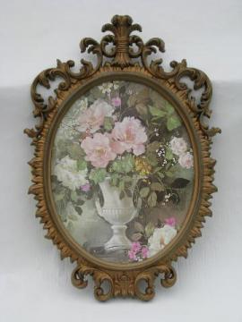 catalog photo of retro gold plastic Burwood rococo picture or mirror frame