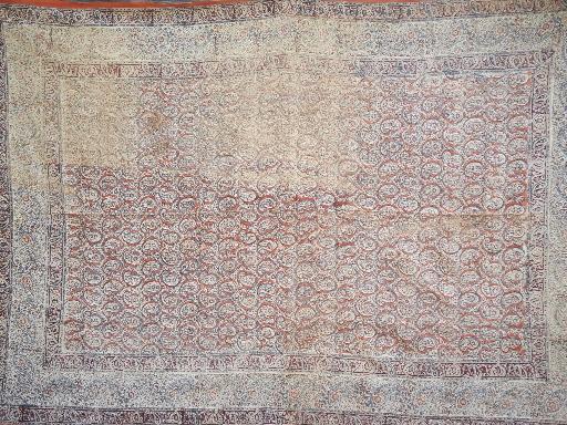 photo of retro hippie vintage India paisley block print cotton fabric for cutting #2