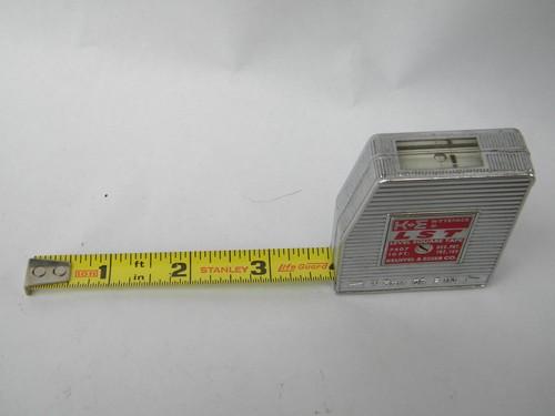 photo of retro mid-century K + E Keuffel & Esser tape measure w/spirit level #2