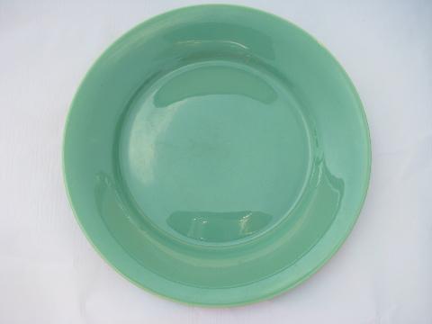 photo of retro orange / fiesta green, vintage Gladding-McBean Franciscan California pottery plates #2