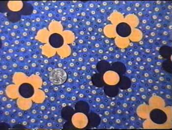 photo of retro vintage 60s cotton fabric, daisies! #1