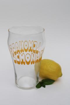 catalog photo of retro vintage LEMONADE glass, huge drinking jar, 32 oz (1 quart) size tumbler