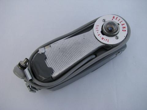 photo of retro vintage heiland tilt-a-mite photography camera flash with case made in japan #3