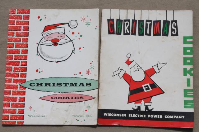 photo of retro vintage holiday cookbooks lot, 50s 60s 70s vintage Christmas cookies recipes #3