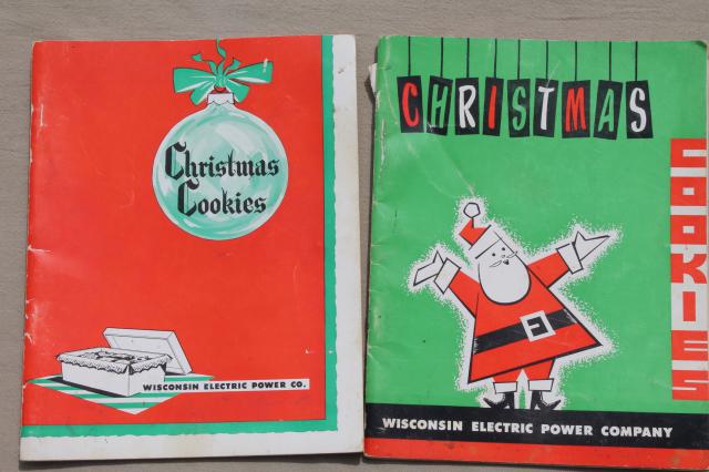 photo of retro vintage holiday cookbooks lot, 50s 60s 70s vintage Christmas cookies recipes #4