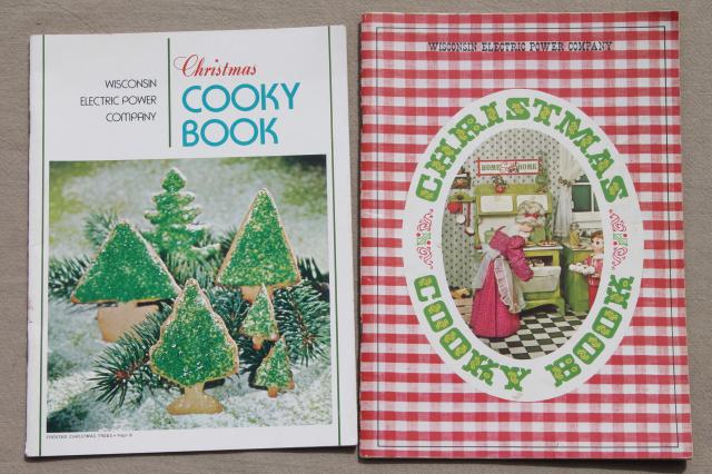 photo of retro vintage holiday cookbooks lot, 50s 60s 70s vintage Christmas cookies recipes #5