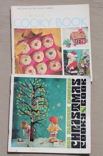 photo of retro vintage holiday cookbooks lot, 50s 60s 70s vintage Christmas cookies recipes #6