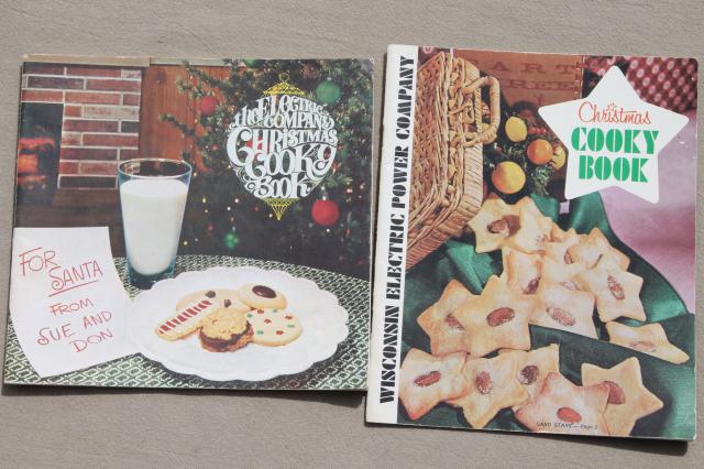 photo of retro vintage holiday cookbooks lot, 50s 60s 70s vintage Christmas cookies recipes #8