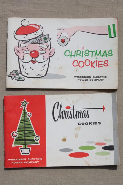 photo of retro vintage holiday cookbooks lot, 50s 60s 70s vintage Christmas cookies recipes #9