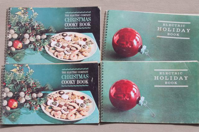 photo of retro vintage holiday cookbooks lot, 50s 60s 70s vintage Christmas cookies recipes #10