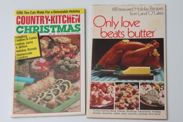 photo of retro vintage holiday cookbooks lot, 60s 70s 80s vintage Christmas cookies baking recipes #2