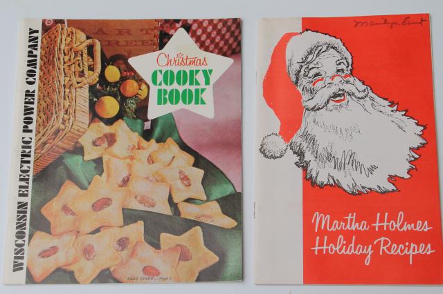 photo of retro vintage holiday cookbooks lot, 60s 70s 80s vintage Christmas cookies baking recipes #4